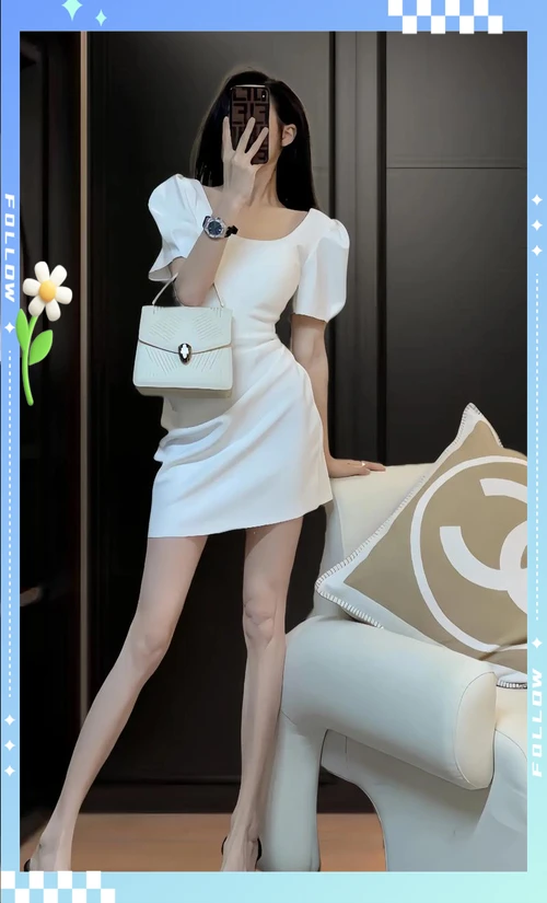 白色裙子太短怎么搭配