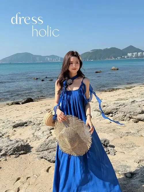 沙滩长裙怎么搭配外套