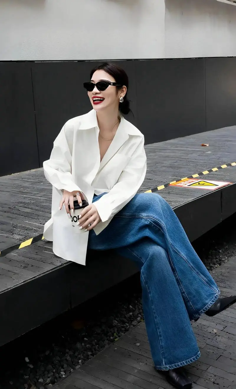 偏大衬衫怎么搭配衣服好看