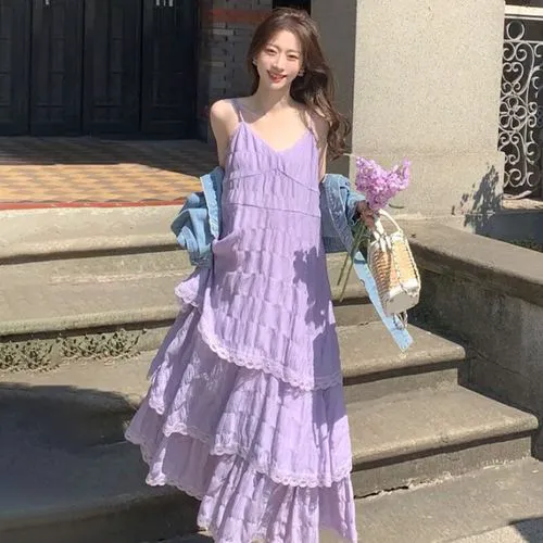 紫色群子怎么搭配披肩