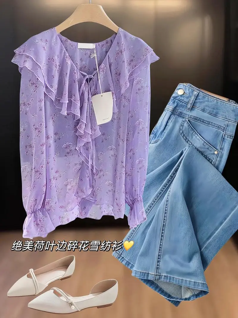 紫色雪纺怎么搭配