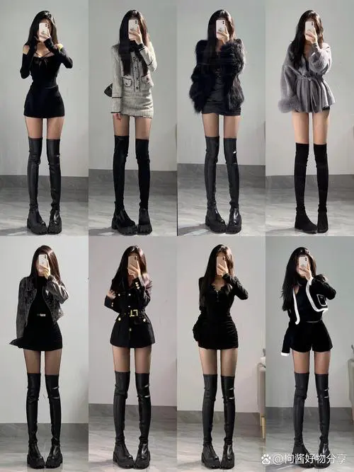 过膝长靴搭配什么衣服