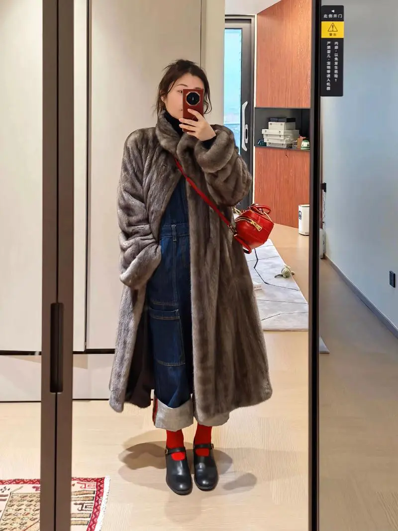 长款貂皮怎么搭配