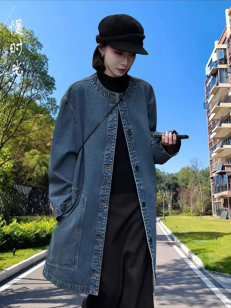 牛仔休闲风衣怎么搭配图片