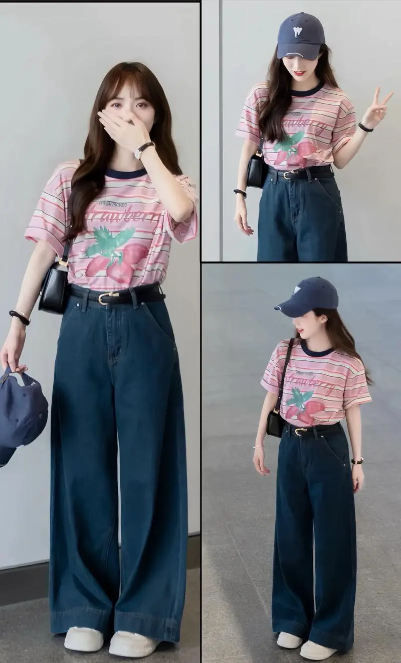 牛仔裤怎么搭配短袖