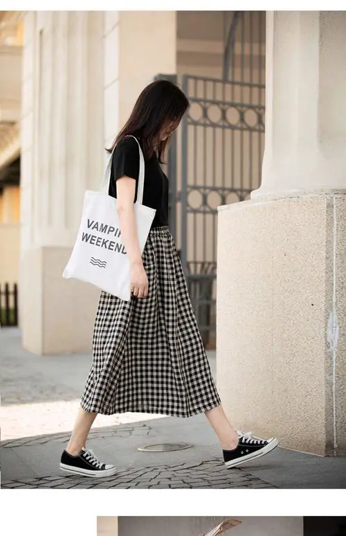 小格子a字裙怎么搭配