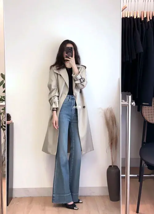 牛仔休闲风衣怎么搭配图片