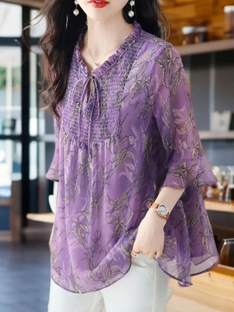 紫色雪纺怎么搭配