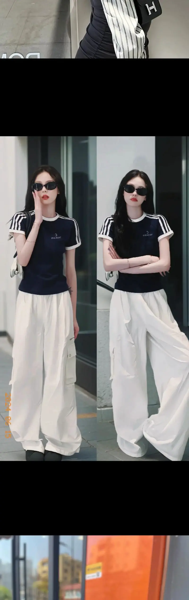 藏蓝色半袖怎么搭配