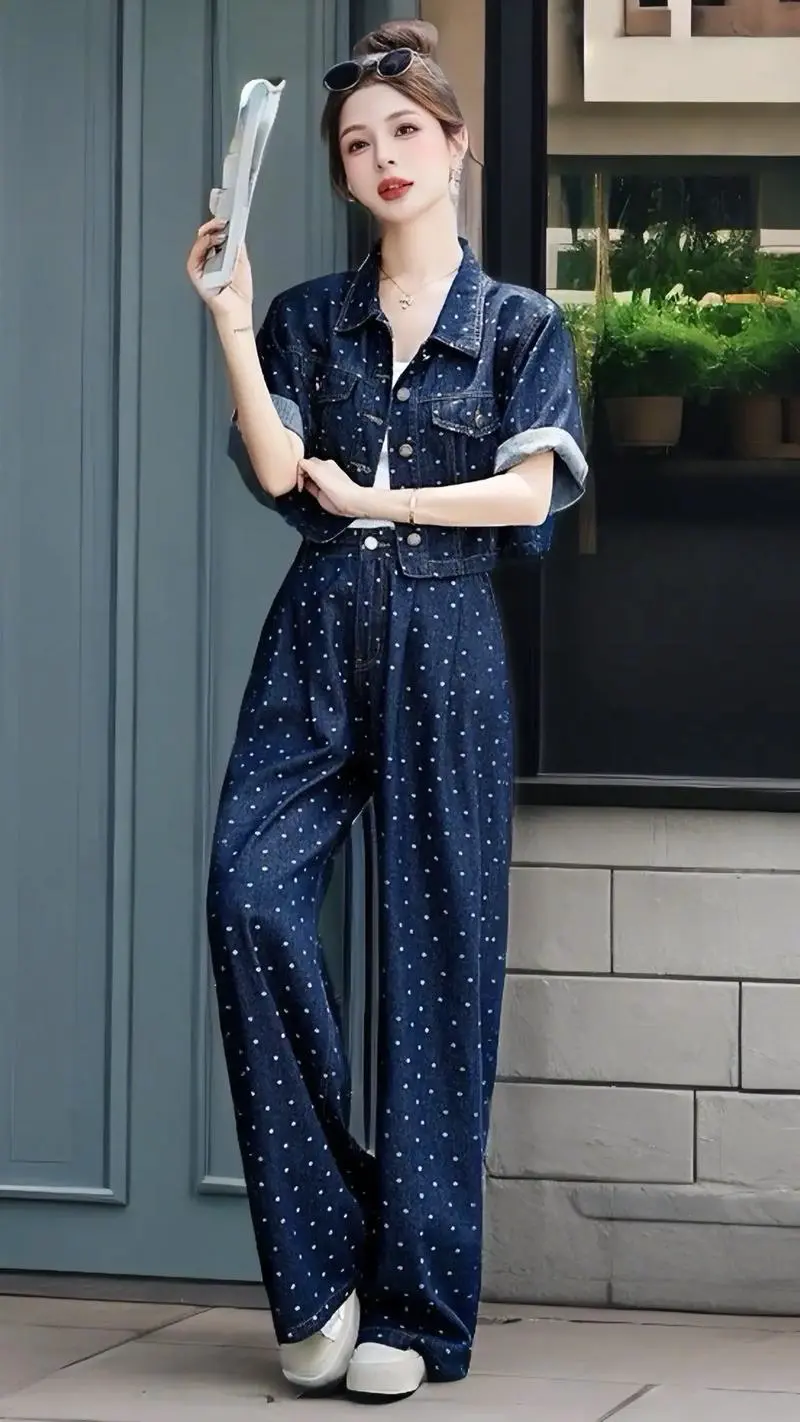 波点阔腿裤怎么搭配