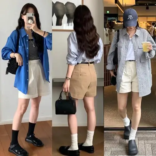 短裤短怎么搭配图片