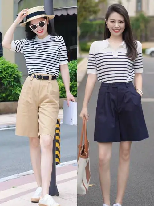 短裤短怎么搭配图片