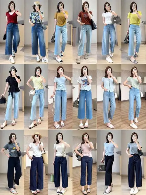 九分阔腿裤配什么上衣