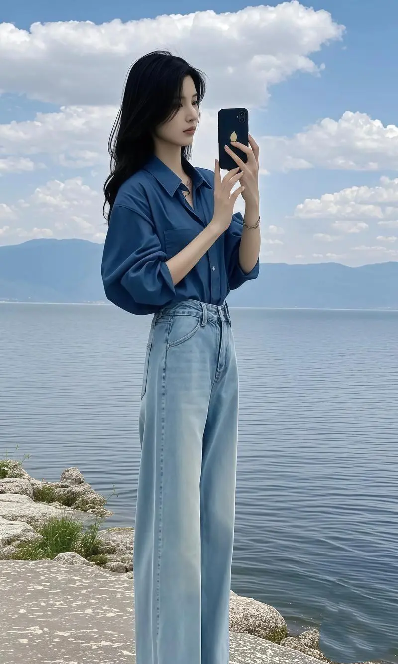 藏青色的衬衣怎么搭配