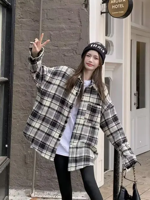 衬衫呢子外套怎么搭配图片