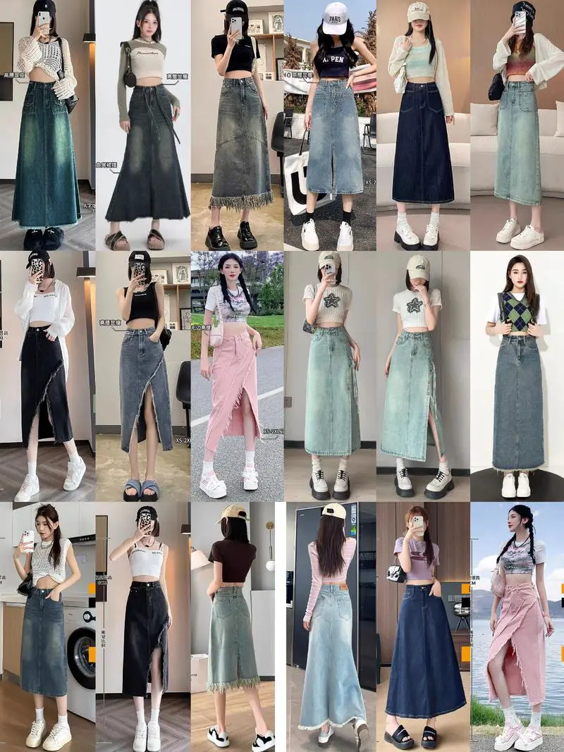 怎么搭配牛仔半身裙