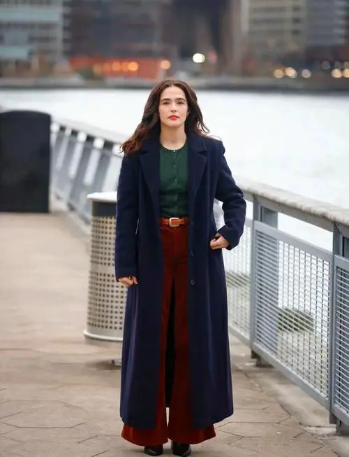 藏青的大衣怎么搭配