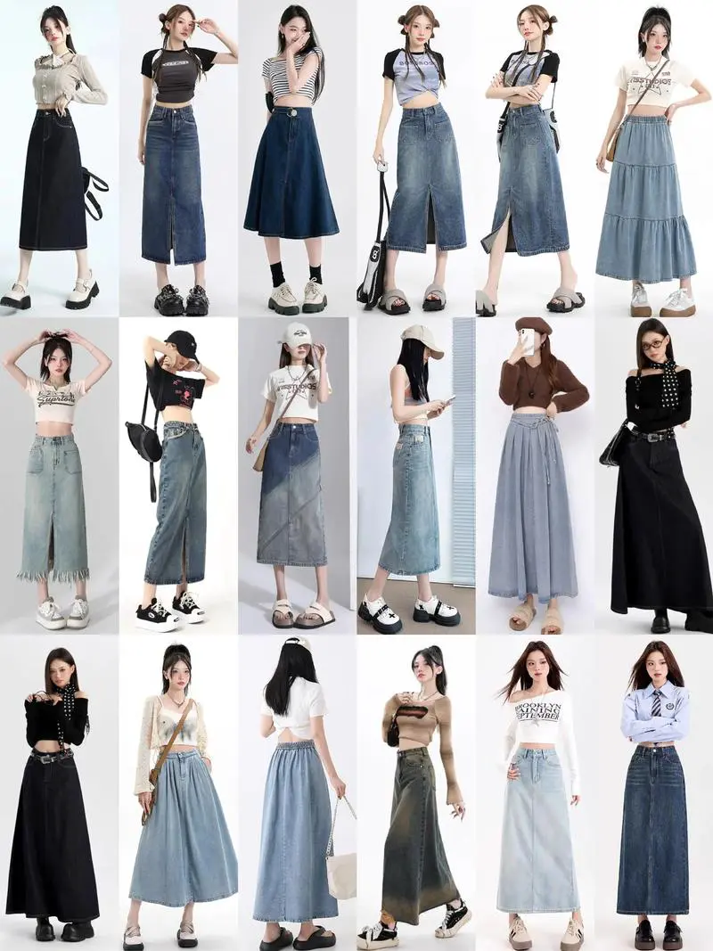 怎么搭配牛仔半身裙