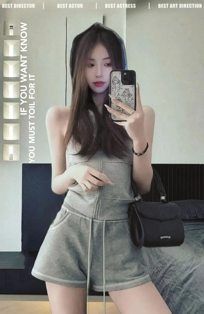 背心带帽怎么搭配图片