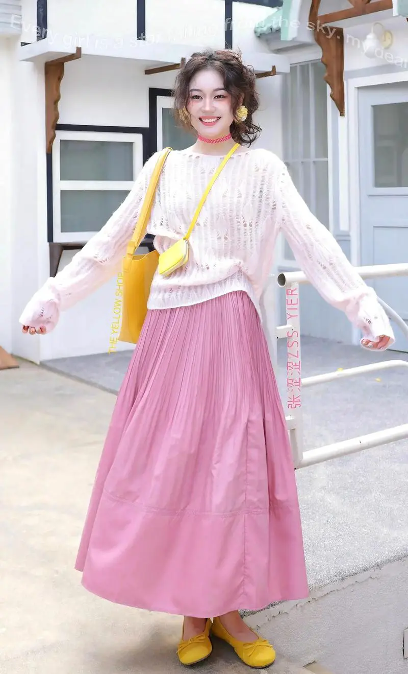 浅粉上衣怎么搭配图片