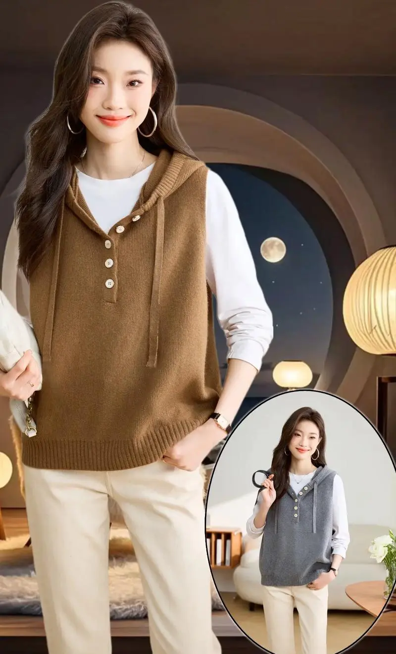 背心带帽怎么搭配