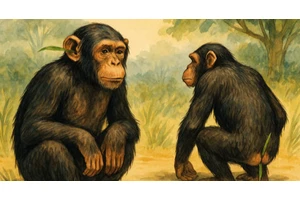 耳朵里挂草、屁股上插草，黑猩猩也有自己的潮流文化