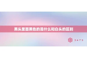 黑头里面黑色的是什么和白头的区别