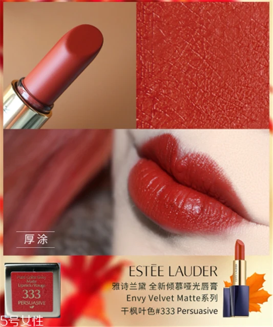 雅诗兰黛333口红试色，最美的干枫叶色 雅诗兰黛口红 雅诗兰黛333口红试色 第6张