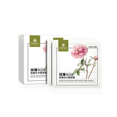 FRANIC法兰琳卡玫瑰粉嫩补水面贴膜「补水保湿，净透水嫩」 法兰琳卡 面膜 第1张