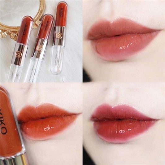 Kiko双头唇釉入秋3款必冬色，一枝轻松打造哑光、玻璃感唇妆 KIKO 唇釉 试色 第1张