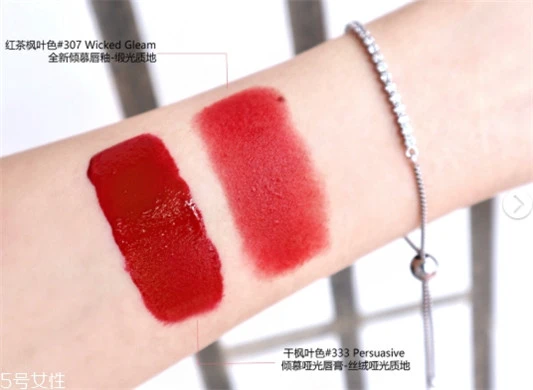 雅诗兰黛307和333哪个更好看，2大枫叶色pk 雅诗兰黛 雅诗兰黛口红 雅诗兰黛307和333哪个更好看 第4张