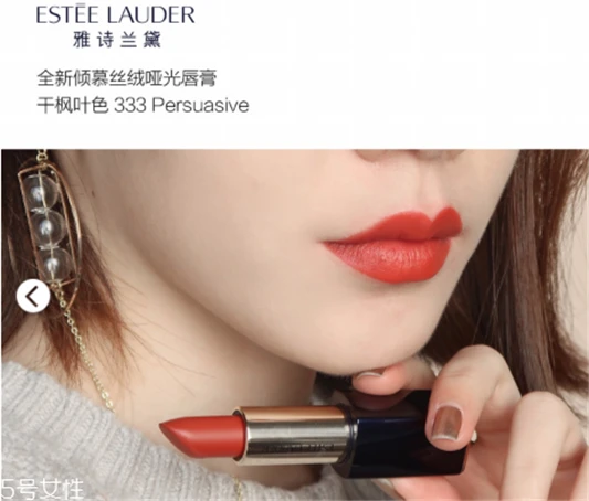 雅诗兰黛333口红试色，最美的干枫叶色 雅诗兰黛口红 雅诗兰黛333口红试色 第13张
