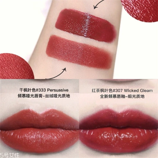 雅诗兰黛307和333哪个更好看，2大枫叶色pk 雅诗兰黛 雅诗兰黛口红 雅诗兰黛307和333哪个更好看 第5张