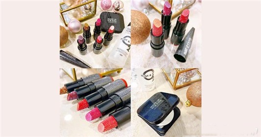 MAKE UP FOR EVER全新限量版闪钻系列 Makeup forever 唇膏 试色 第1张