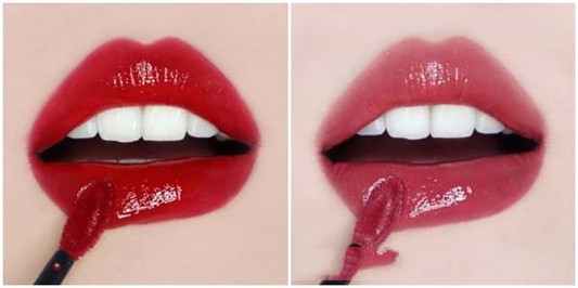 阿玛尼新黑管水唇釉#400#503色号试色，用起来超浓郁显色、超保湿、且轻盈不黏 GIORGIO ARMANI 唇釉 试色 阿玛尼 第1张