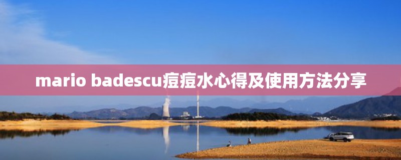 mario badescu痘痘水心得及使用方法分享