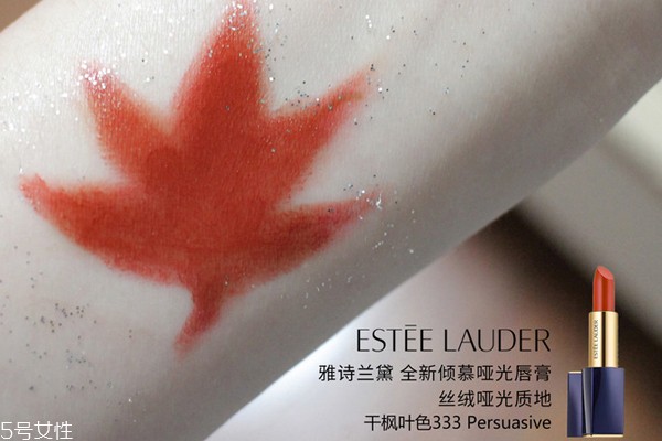 雅诗兰黛333适合妈妈吗，枫叶色适合年长女性 雅诗兰黛 雅诗兰黛口红 雅诗兰黛333适合妈妈吗 第1张