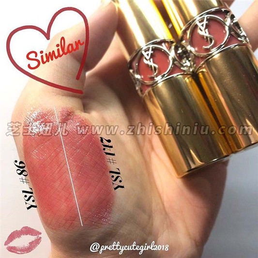 圣罗兰圆管口红颜色比较：YSL#86与YSL#147 YSL 口红 唇膏 圣罗兰 第1张