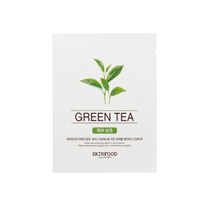 思亲肤美印美食单张面膜「绿茶」 清爽焕能 思亲肤 · 甘油 面膜 第1张