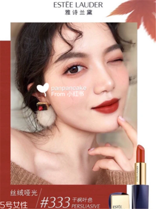 雅诗兰黛333口红试色，最美的干枫叶色 雅诗兰黛口红 雅诗兰黛333口红试色 第9张