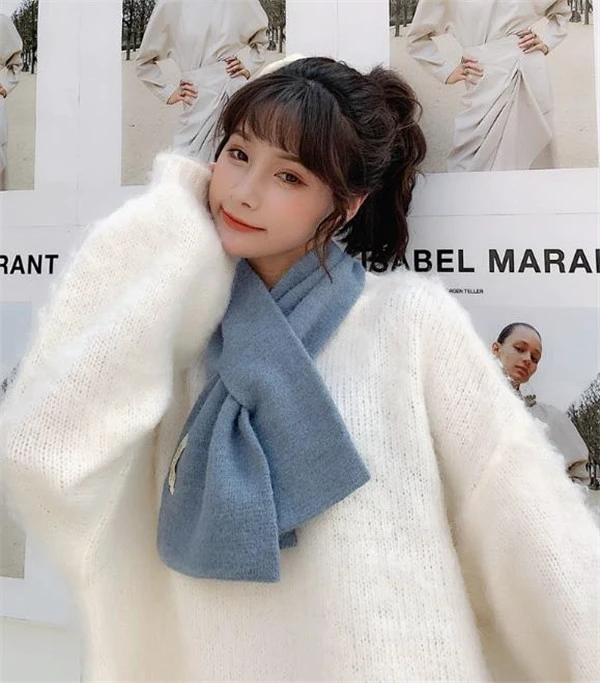 短围巾的系法 短围巾 短围巾的多种系法 冬日围巾常用的系法 美妆 第2张