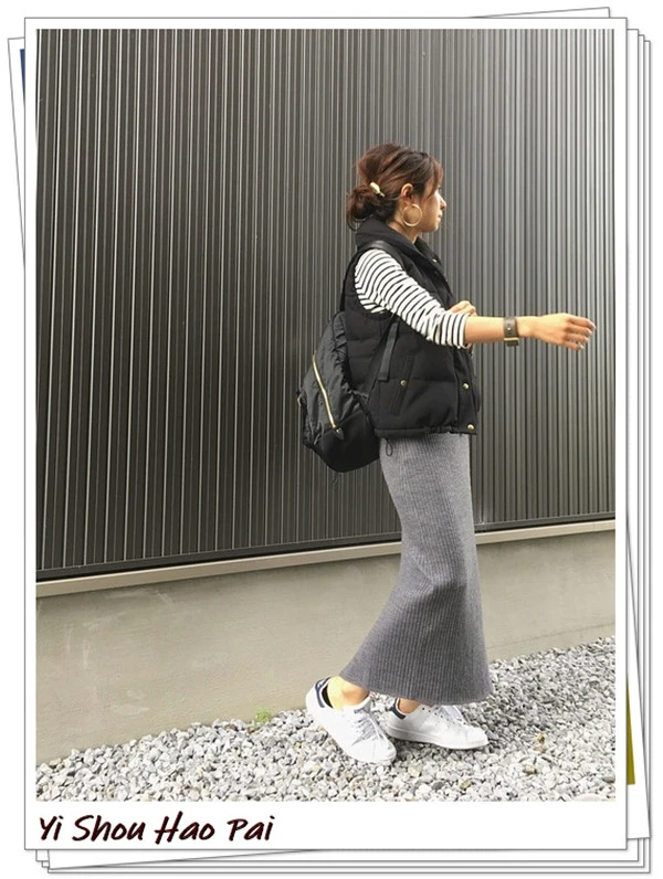 浅米色帆布背包经典休闲轻熟女人，时髦米色外套吸引目光 帆布背包 时髦 第10张