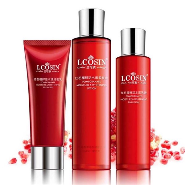 兰可欣红石榴美白补水套装效果好么，什么化妆品补水好 化妆品 补水 第1张