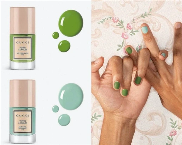 GUCCI宝宝蓝修容饼的搭配建议，秀色在握指甲油相当滑顺饱和 GUCCI 指甲油 第5张