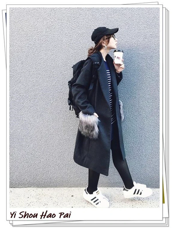 浅米色帆布背包经典休闲轻熟女人，时髦米色外套吸引目光 帆布背包 时髦 第6张