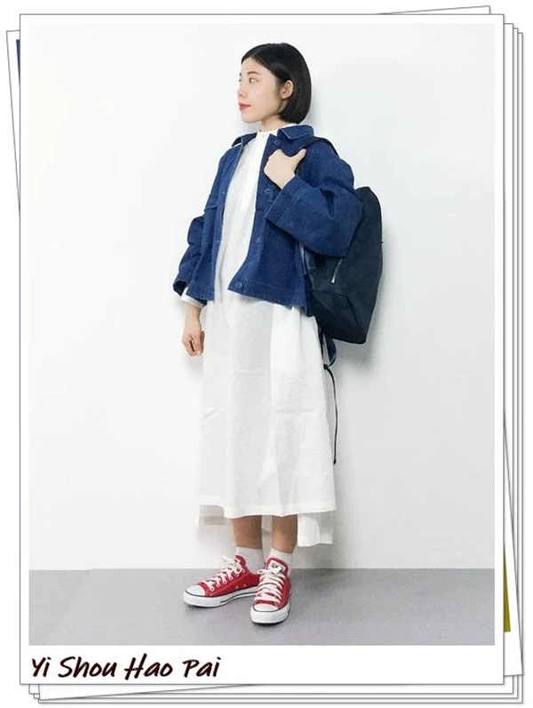 浅米色帆布背包经典休闲轻熟女人，时髦米色外套吸引目光 帆布背包 时髦 第18张