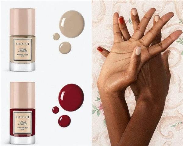 GUCCI宝宝蓝修容饼的搭配建议，秀色在握指甲油相当滑顺饱和 GUCCI 指甲油 第4张
