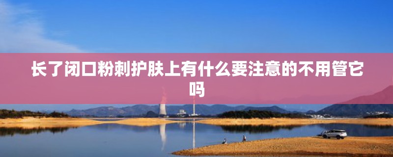 长了闭口粉刺护肤上有什么要注意的不用管它吗 长了闭口粉刺护肤上有什么要注意的不用管它吗