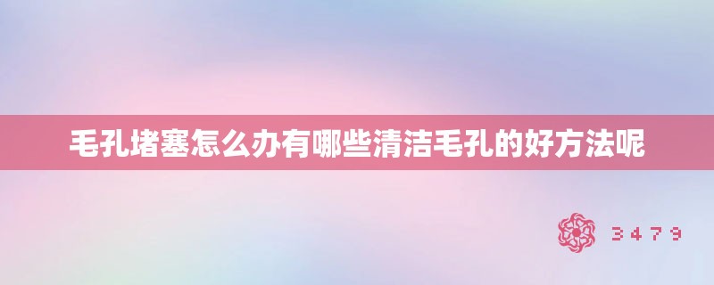 毛孔堵塞怎么办有哪些清洁毛孔的好方法呢 毛孔堵塞怎么办有哪些清洁毛孔的好方法呢