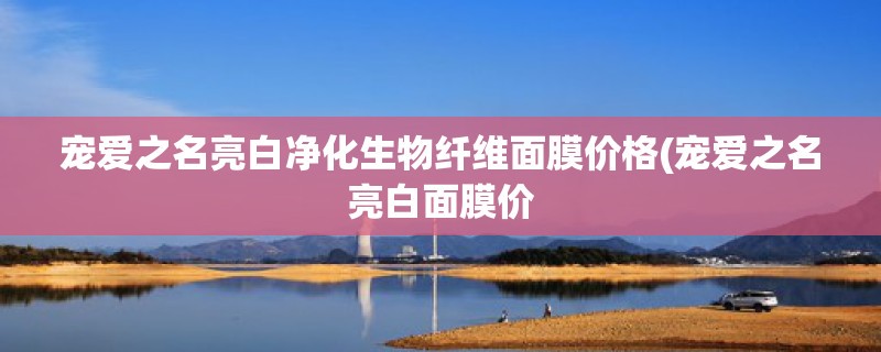 宠爱之名亮白净化生物纤维面膜价格(宠爱之名亮白面膜价